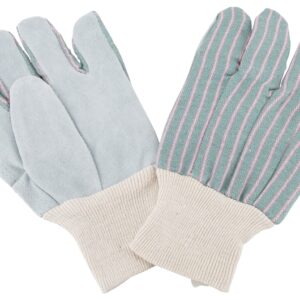 Diamondback GV-788HC-3L Leather Palm Work Gloves, One-Size, Knit Wrist Cuff