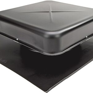 Lomanco LomanCool 600B Static Roof Vent, 16-5/8 in OAW, 60 sq-in Net Free Ventilating Area, Aluminum, Black