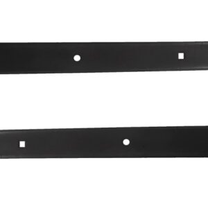 Nuvo Iron SH12BLK/B Strap Hinge, Galvanized Steel, Black, Powder-Coated Satin, Screw