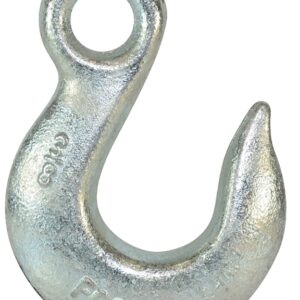 Baron 329-1/4 Eye Slip Hook, 1/4 in, 2600 lb Working Load, 43 Grade, Zinc