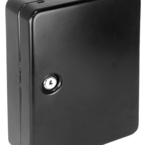 Hy-Ko KO304 Lockable Key Cabinet, 48 Key, Metal, Black