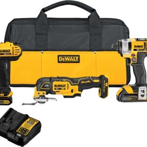 DeWALT DCK444C2 Combination Kit, Battery Included, 20 V, 4-Tool, Lithium-Ion Battery