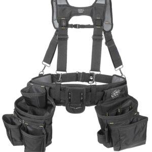 Dead On HDP400945 Carpenter's Suspension Rig, 52 in Waist, Poly Fabric, Black, 18-Pocket