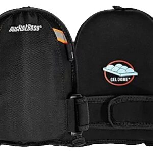 Bucket Boss GelDome Series GX5 MegaSoft Knee Pad, 1680 Poly Fabric Cap, Gel Pad, Hook and Loop Closure