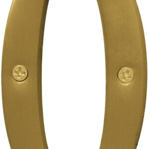 Hy-Ko Prestige Series BR-43BB/0 House Number, Character: 0, 4 in H Character, Brass Character, Brass
