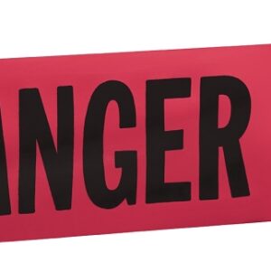 Empire 77-0204 Barricade Tape, 200 ft L, 3 in W, Plastic Backing, Red