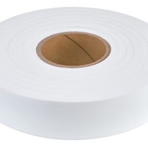 Empire 77-066 Flagging Tape, 600 ft L, 1 in W, White, Plastic