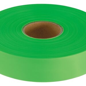 Empire 77-061 Flagging Tape, 600 ft L, 1 in W, Lime Green, Plastic