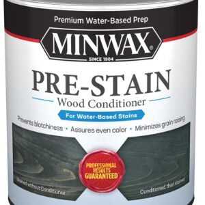 Minwax 61851 Pre-Stain Wood Conditioner, 100 to 125 sq-ft Coverage Area, Water Base, Clear, Liquid, 1 qt Can