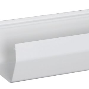 Amerimax T0573 Gutter, 10 ft L, 5 in W, Vinyl, White