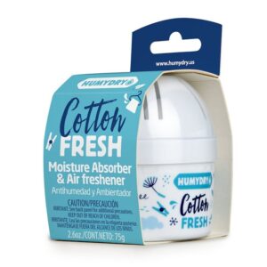 Humydry USA44131C12 Mini Moisture Absorber and Air Freshener, 2.6 oz, Cotton Fresh, White, 100 sq-ft Coverage Area