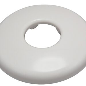 Plumb Pak PP823-00 Bath Flange, 3-1/2 in OD, For: 1/2 in IPS Pipes, Plastic, White