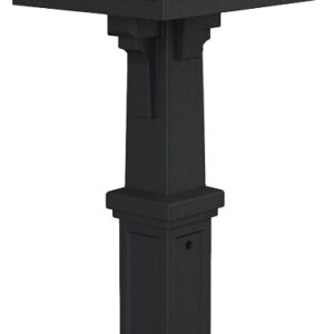 Gibraltar Mailboxes GHC40B01 Mailbox and Post Combo, 2175 cu-in Mailbox, Plastic Mailbox, Black