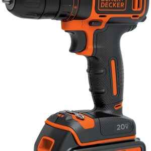 Black+Decker BDCDD120C Drill/Driver, Battery Included, 20 V, 1.5 Ah, 3/8 in Chuck, Keyless Chuck