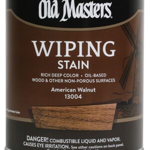 Old Masters 13004 Wiping Stain, American Walnut, Liquid, 1 qt, Can