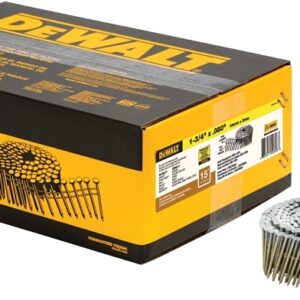 DEWALT DWC5R80BDG Siding Nail, 1-3/4 in L, 14 ga, Steel, Galvanized, Round Head, Ring Shank