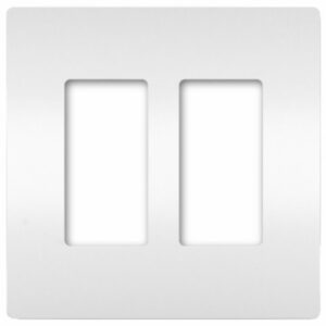Legrand radiant RWP262WCC6 Wallplate, 4.94 in L, 4.96 in W, 2 -Gang, Polycarbonate, White