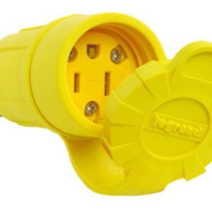 Legrand PS15W47CCV3 Electrical Connector, 2 -Pole, 15 A, 125 V, IP65, 66, 67, NEMA: NEMA 5-15R, Yellow