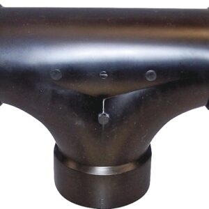 Canplas 103723BC Cleanout Tee, 3 in, Hub, ABS, Black, SCH 40 Schedule