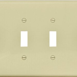 Eaton Wiring Devices PJ4V Wallplate, 4-7/8 in L, 8.56 in W, 4 -Gang, Polycarbonate, Ivory, High-Gloss