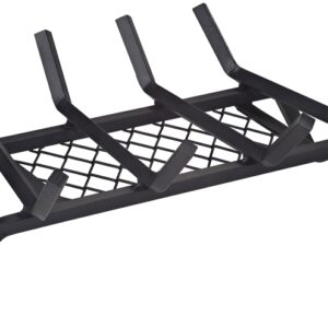 Simple Spaces LTFG-W18 18'' Fireplace Grate, 4-Bar, Steel/Wrought Iron