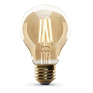 Feit Electric AT19/VG/LED LED Bulb, Decorative, A19 Lamp, 25 W Equivalent, E26 Lamp Base, Dimmable, Amber