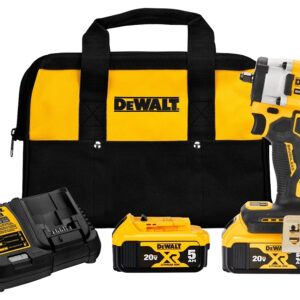 DEWALT Atomic Series DCF923P2 Impact Wrench, Battery Included, 20 V, 5 Ah, 3/8 in Drive, 3550 ipm, 2500 rpm Speed