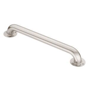 Moen LR7524 Grab Bar, 24 in L, 3 in W, 24 in L Bar, 300 lb, Stainless Steel, Screw
