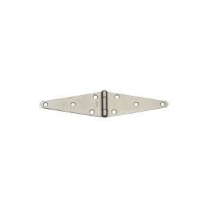National Hardware N128-074 Strap Hinge, 2.43 in W Frame Leaf, 5.72 in H Frame Leaf, 0.01 in Thick Leaf, Steel, Zinc