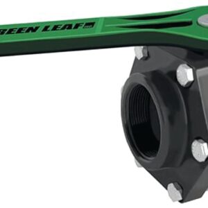 Green Leaf V300FP Ball Valve, 3 in Connection, Female NPT, 100 psi Pressure, Manual Actuator, Polypropylene Body