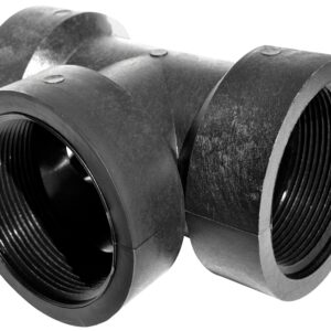 Green Leaf TT300P Pipe Tee, 3 in, FNPT, Polypropylene, Black, SCH 80 Schedule
