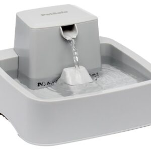 PetSafe PWW00-16790 Pet Fountain, 0.5 gal Volume, Plastic, Gray