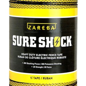 Zareba HDT656YH-Z Electric Fence Tape, Heavy-Duty, Polyethylene, Yellow