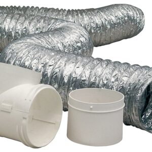 Dundas Jafine ProFlex TD48D2DZW Dryer to Duct Connector Kit, Polypropylene, White, 8-Piece