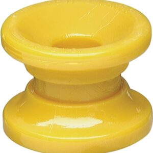Zareba ICDY-Z/DC10 Donut Corner Insulator, 14 ga Fence Wire, Polyrope/Polytape, Polycarbonate, Yellow