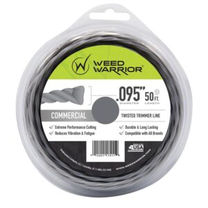 Weed Warrior 17411 Trimmer Line, 0.095 in Dia, 50 ft L, Nylon