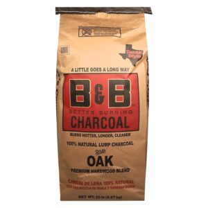 B & B Charcoal 42 Lump Charcoal, Oak, 20 lb