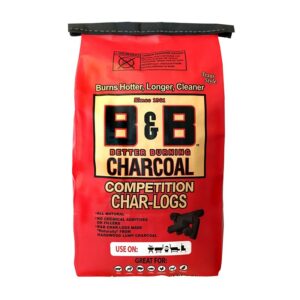 B & B Charcoal Competition Series B00203 Charcoal Log, 15 lb Bag