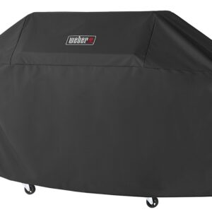 Weber 7758 Grill Cover, 44-1/2 in W, 25 in D, 65 in H, Polyester, Black