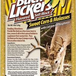 Evolved Habitats Buck Lickers EVO34099 Mineral Block, Sweet Corn Flavor, 4 lb