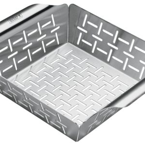 Weber 6481 Grilling Basket, Deluxe, Stainless Steel, Silver