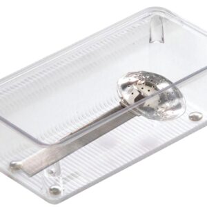 iDESIGN LINUS 52330 Drawer Organizer, Plastic, Clear, 6 in OAL, 2 in OAH, 3 in OAW