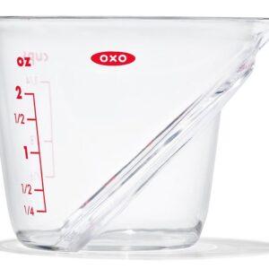 Good Grips 1109880 Measuring Cup, 2 oz Capacity, Plastic, Clear