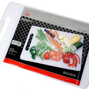 Chef Craft 21554 Cutting Board, 17-1/2 in L, 11 in W, Plastic, White