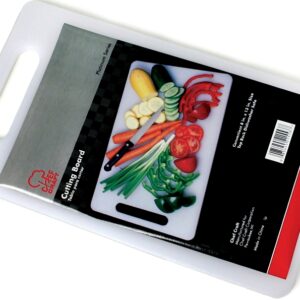 Chef Craft 21553 Cutting Board, 13 in L, 8 in W, Plastic, White