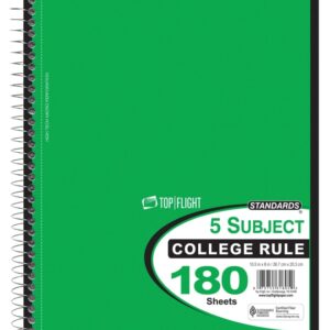 Top Flight WB2185DPF Series 4511955 Notebook, Micro-Perforated Sheet, 180-Sheet, Wirebound Binding