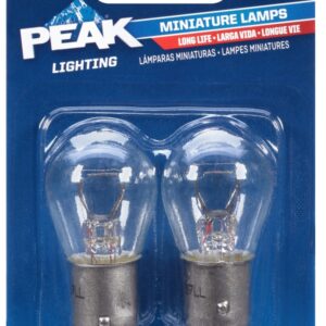 Peak 2057LL-BPP Miniature Automotive Bulb, 400 Lumens, 12.8 V, 27 W, Bayonet, Clear, Incandescent Lamp