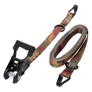 Keeper 03548 Tie-Down, 1-1/4 in W, 16 ft L, Camouflage, 1000 lb, J-Hook End Fitting