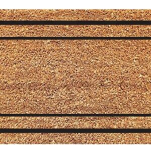Americo Home Natural CoCo Series 77FLCLB025 Classical Border Door Mat, 60 in L, 24 in W, Rectangular, Natural Pattern
