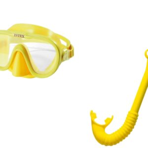 Intex 55942 Swim Mask/Snorkel, Polycarbonate Lens, PVC Frame, Blue